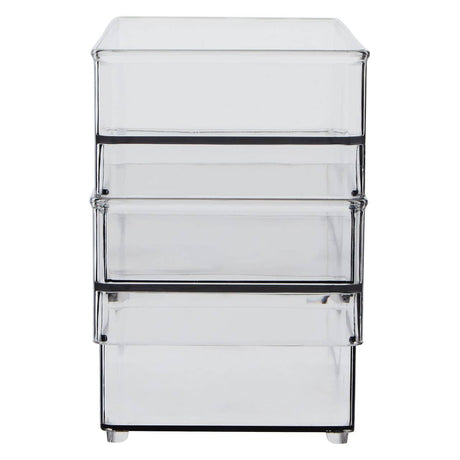 Romm Small Set Of Two Clear Fridge Bin Organizers