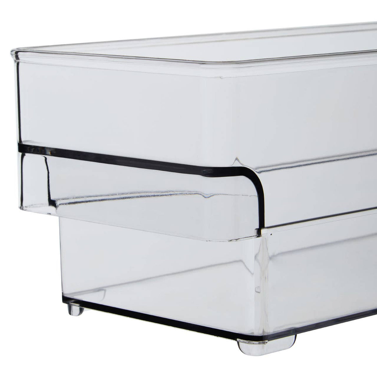 Romm Small Set Of Two Clear Fridge Bin Organizers