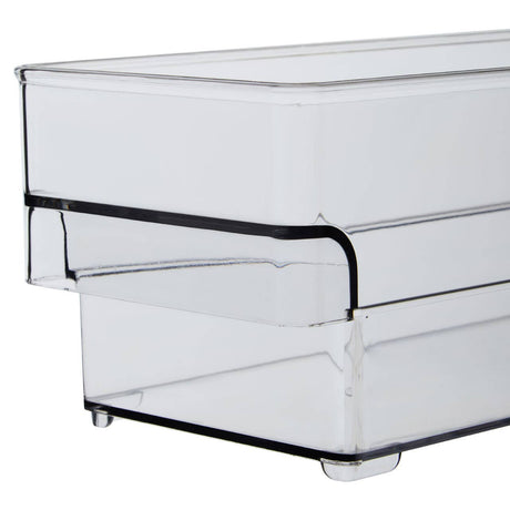 Romm Small Set Of Two Clear Fridge Bin Organizers