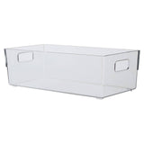 Romm Large Clear Plastic Fridge Bin With Handles