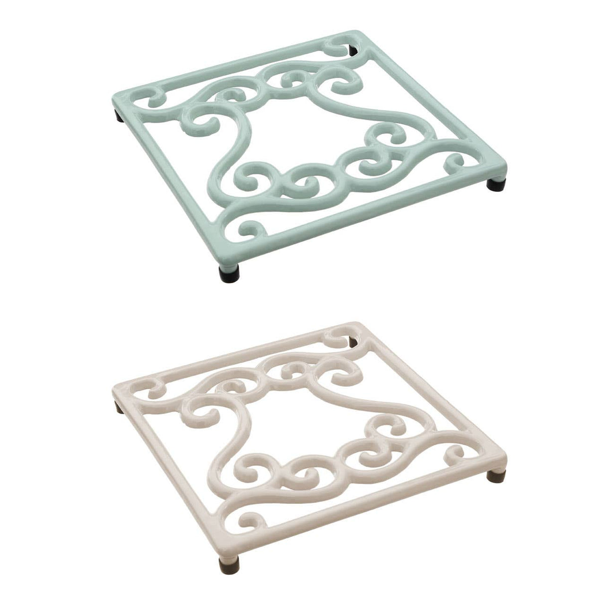 Pale Blue Cast Iron Trivet