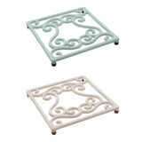 Pale Blue Cast Iron Trivet