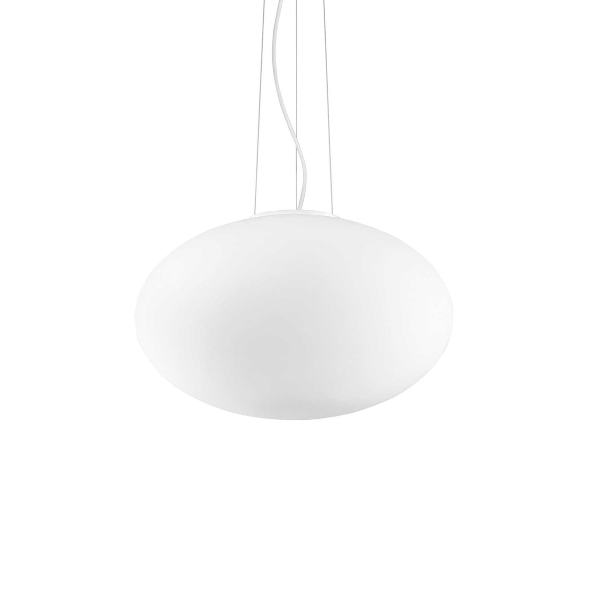 Frosted Globe Pendant Light, Chrome Finish, 40cm - Modern Candy Collection