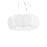 Sleek Ovalino 8-Light Contemporary Pendant in White
