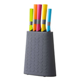 5Pc Knife Set With Rubber Handle