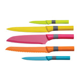 5Pc Knife Set With Rubber Handle