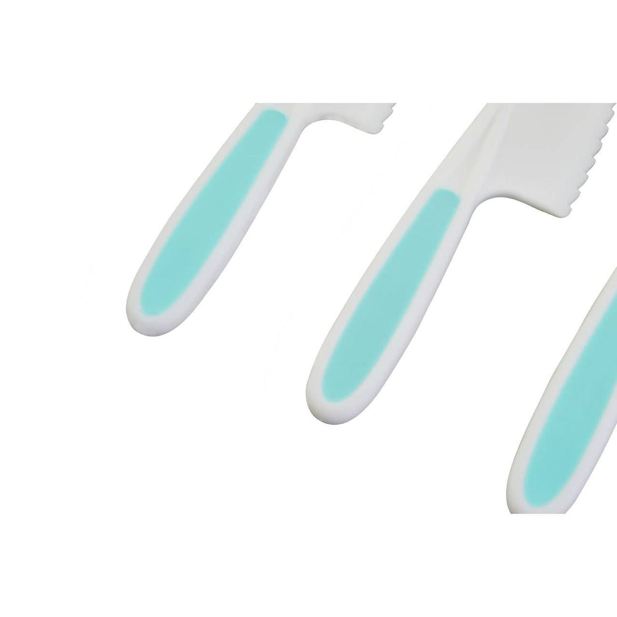 Set Of Three Zing Pastel Green Knives