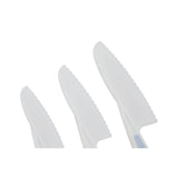 Set Of Three Zing Pastel Blue Knives