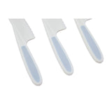 Set Of Three Zing Pastel Blue Knives