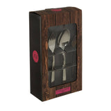 Avie 24Pc Etched Cutlery Set