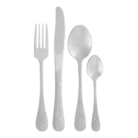 Avie 16Pc Zebra Cutlery Set