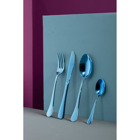 Avie 16Pc Stainless Steel Blue Cutlery Set