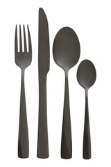 Avie 16Pc Onyx Cutlery Set