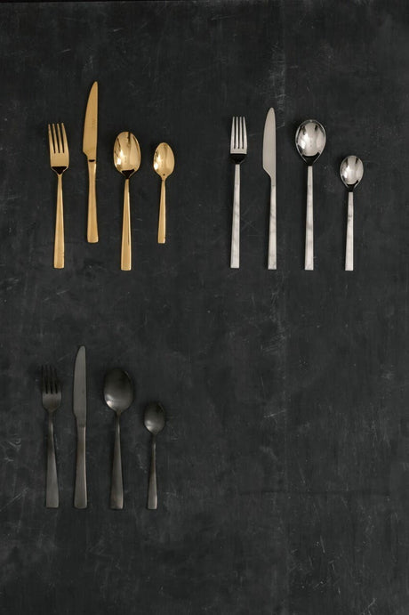 Avie 16Pc Onyx Cutlery Set