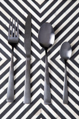 Avie 16Pc Onyx Cutlery Set