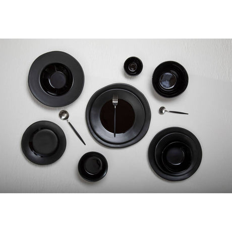 Avie 16Pc Matt Black And Silver Cutlery Set