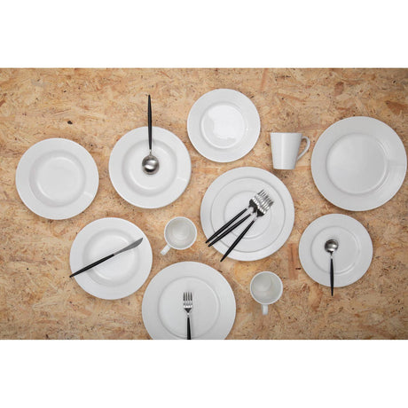 Avie 16Pc Matt Black And Silver Cutlery Set