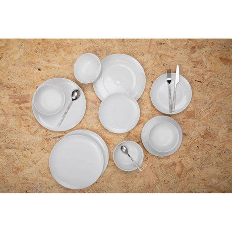 Avie 16Pc White Faux Marble Cutlery Set