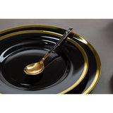Avie 16Pc Black Faux Marble Cutlery Set