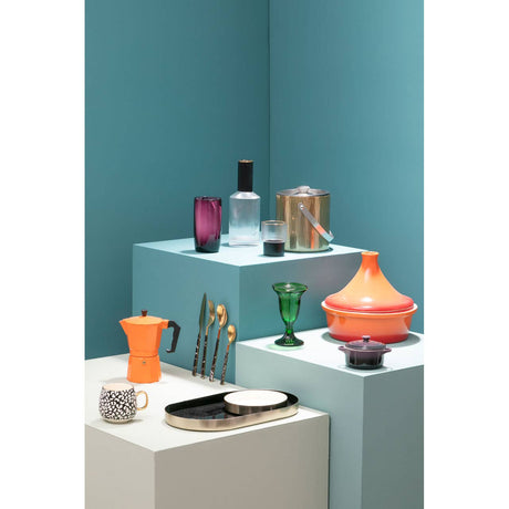 Avie 16Pc Black Faux Marble Cutlery Set