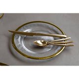 Modern Retro 16 Pc Gold Finish Cutlery Set