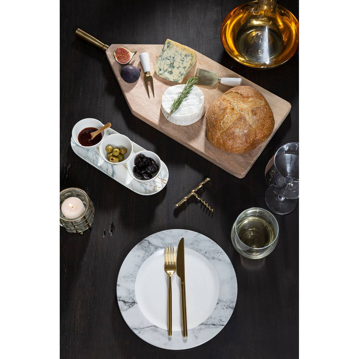 Modern Retro 16 Pc Gold Finish Cutlery Set