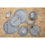 Modern Retro 16 Pc Matte Silver Cutlery Set
