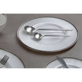 Modern Retro 16 Pc Matte Silver Cutlery Set