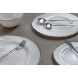 Modern Retro 16 Pc Matte Silver Cutlery Set
