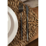 Modern Retro 16 Pc Matte Black Cutlery Set