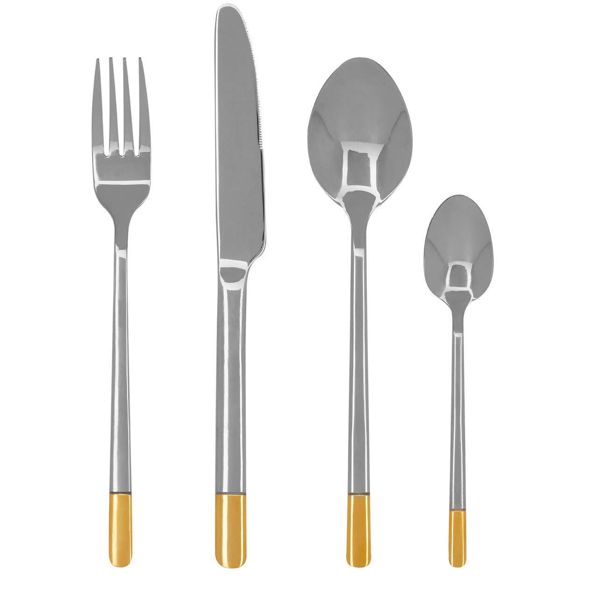 Avie 16 Piece Gold And Silver Finish Cutlery Set