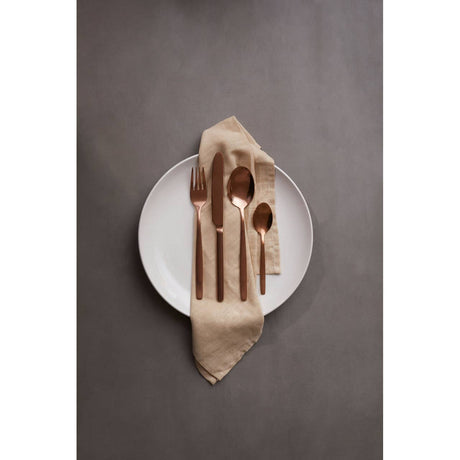 Avie 16 Pc Rose Gold Finish Cutlery Set