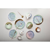 Avie 16 Pc Pink And Gold Finish Cutlery Set