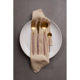 Avie 16 Pc Pink And Gold Finish Cutlery Set