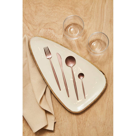 Avie 16 Pc Matte Pink Finish Cutlery Set
