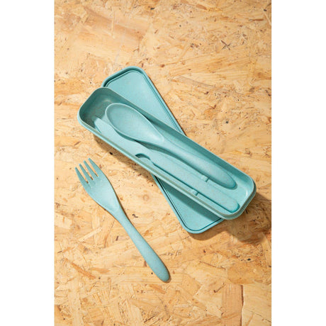 Mimo 3 Pc Blue Finish Cutlery Set With Box