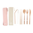 Mimo 6 Pc Rose Gold Cutlery Set With Box