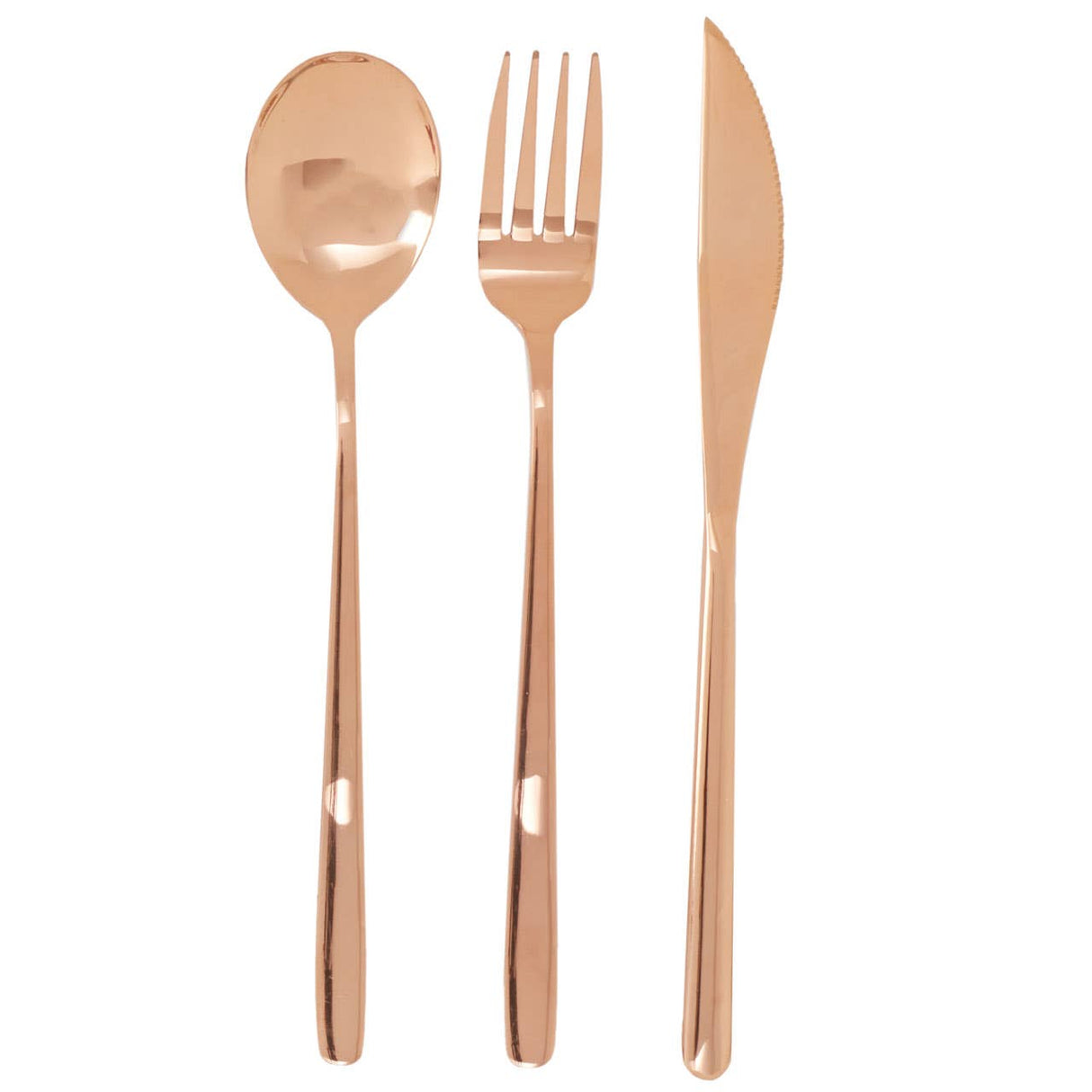 Mimo 6 Pc Rose Gold Cutlery Set With Box
