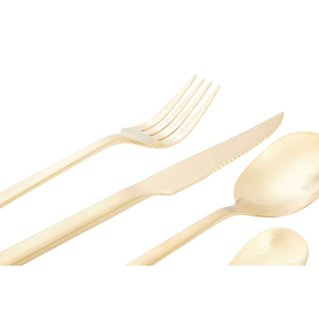 Avie 16Pc Gold Finish Cutlery Set