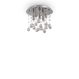 Lunar Elegance 5-Light Chrome Crystal Ceiling Fixture