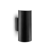 Sleek Matte Black Dual-Bulb Outdoor Wall Sconce