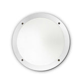 Lucia Round White Outdoor Wall Light Fixture