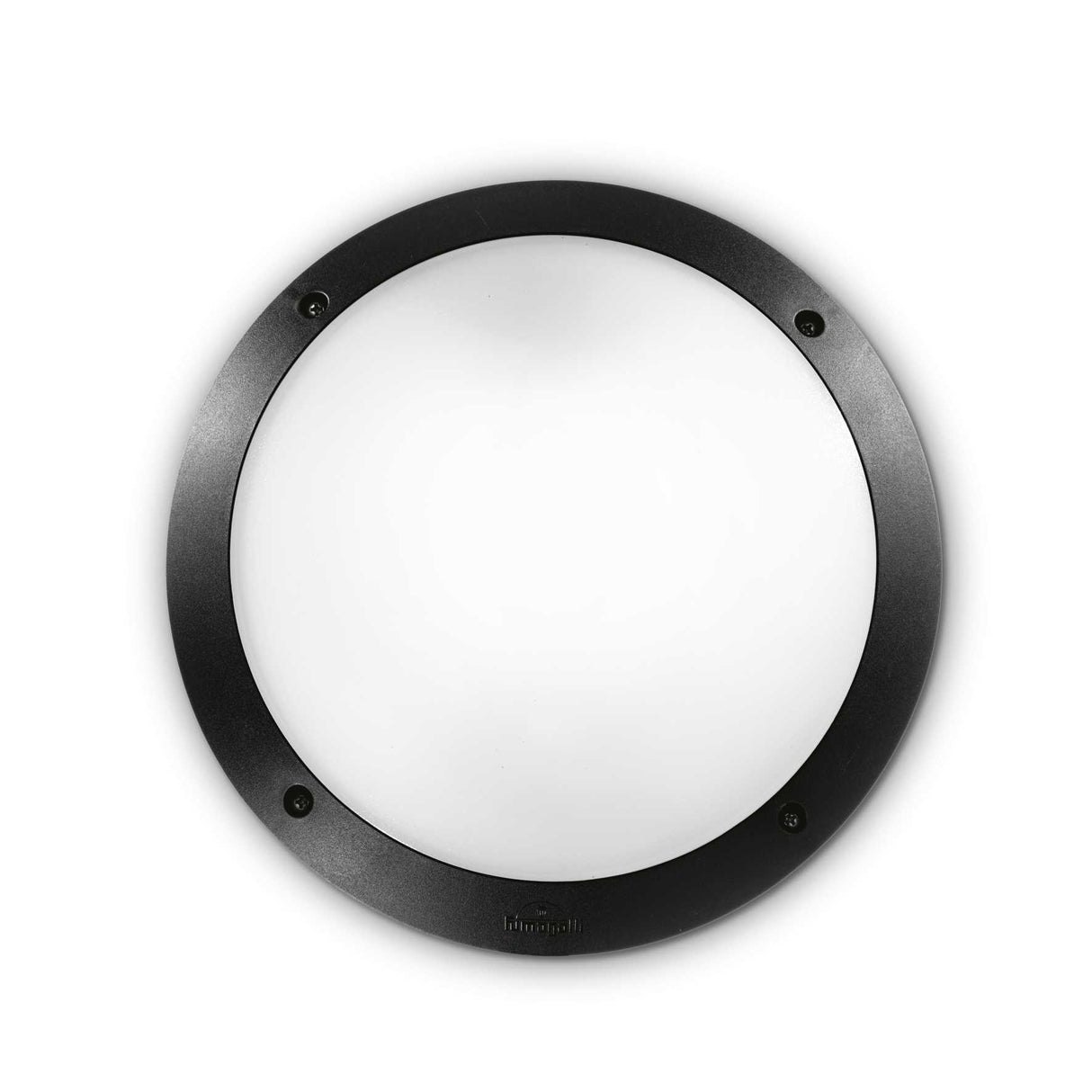 Lucia Round Black Outdoor 4-Screw Wall Light Fixture