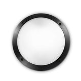 Lucia Round Black Outdoor 4-Screw Wall Light Fixture