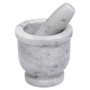 Salerno White Marble Large Mortar and Pestle