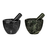 Black Marble Plain Mortar And Pestle