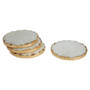 Empire Set Of 4 Round White Marble Coasters