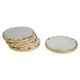 Empire Set Of 4 Round White Marble Coasters