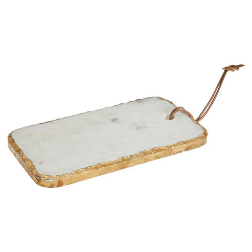 Empire White Marble Chopping and Serving Board with Gold Foil Detail