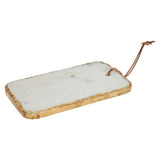 Empire White Marble Chopping and Serving Board with Gold Foil Detail